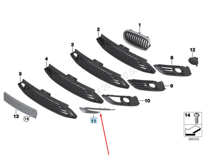 NEW BMW 2 F45 FRONT BUMPER LEFT FINISHER 51117347227 7347227 2015 ORIGINAL