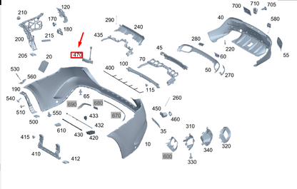 new mercedes-benz gle w167 rear radar sensor a0009055211 original