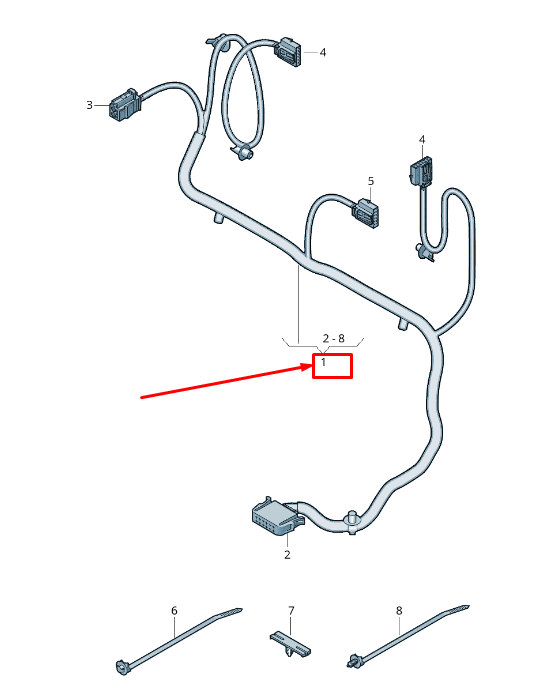 NEW AUDI Q3 F3 LEFT BACKREST ADJUSTMENT WIRING HARNESS 83A971369A ORIGINAL