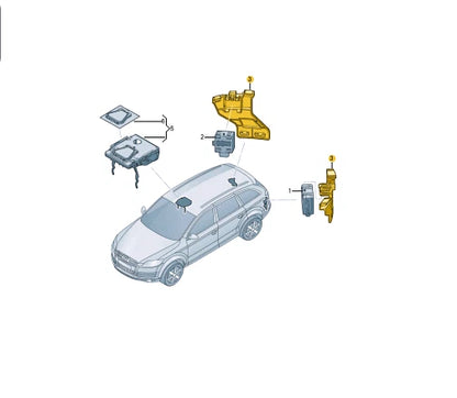 NEW AUDI Q7 4M RIGHT LANE CHANGE CONTROL UNIT BRACKET 4M0919504A
