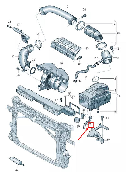 NEW AUDI RS3 ENGINE WATER DRAINAGE HOSE 8V0129637