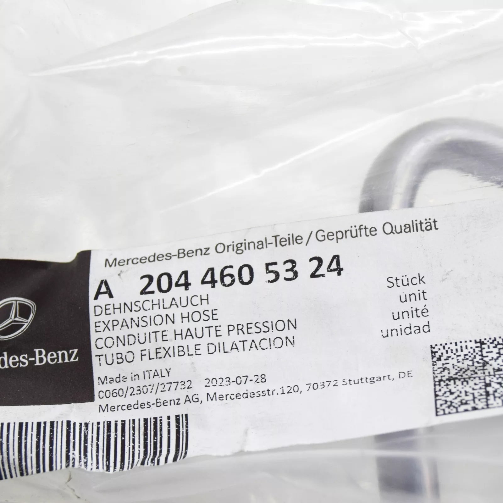 NEW MERCEDES-BENZ C W204 PUMP TO STEERING EXPANSION HOSE RHD A2044605324