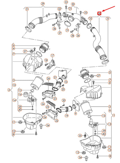 NEW AUDI A8 D4 LEFT REAR AIR INTAKE PIPE 4H0129615E
