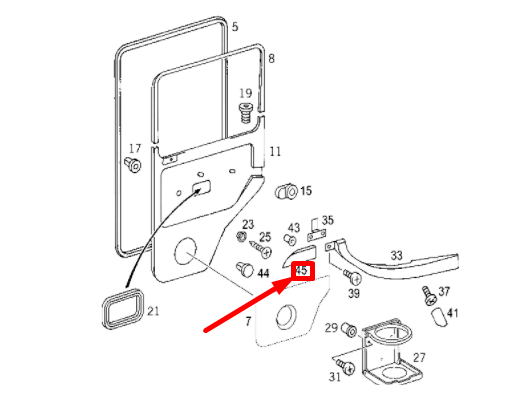 NEW MERCEDES-BENZ G W463 REAR LEFT DOOR GARNISH MOULDING A46373701827101