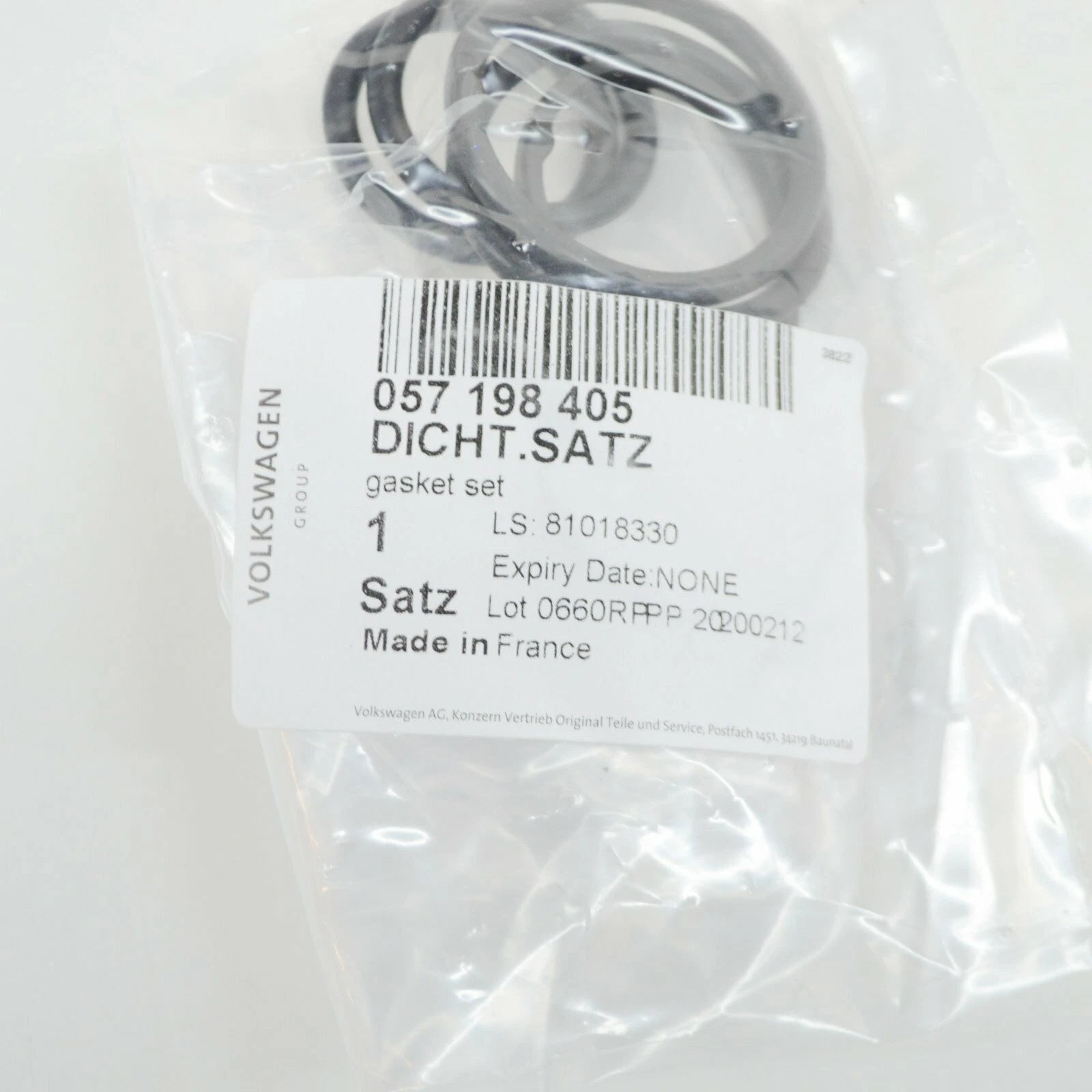 NEW AUDI A8 D3 GASKET SET FOR OIL FILTER HOLDER 057198405