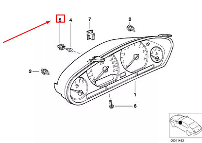 NEW BMW 3 COMPACT E36 INSTRUMENT CLUSTER BULB SOCKET 62111392983 1392983