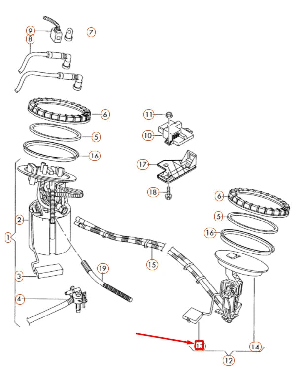 NEW AUDI A6 C6 LEFT FUEL GAUGE SENSOR 4F0919673A