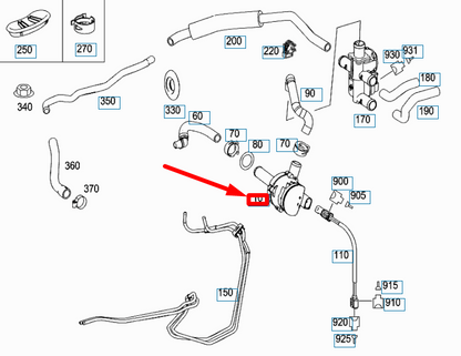 NEW MERCEDES-BENZ S W221 ENGINE AUXILIARY WATER PUMP A2218350164 ORIGINAL