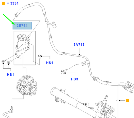 new ford fiesta mk5 power steering reservoir 1481083 5s6y-3r700-ad original