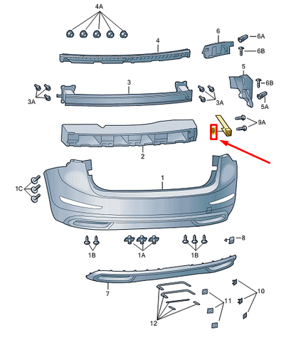 new skoda scala rear bumper tow hitch support 657803612 original