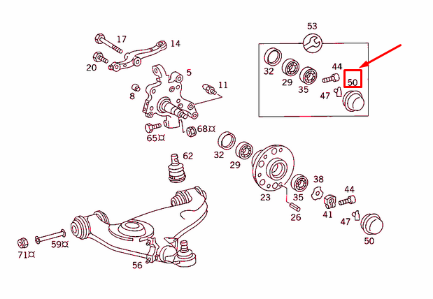 new mercedes-benz e w124 front wheel hub locking cap a1683570089 original