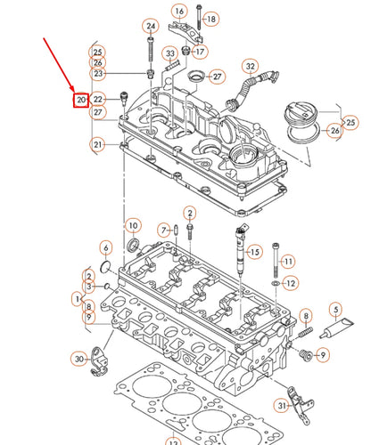 NEW AUDI A1 8X CYLINDER HEAD COVER 03L103469R ORIGINAL