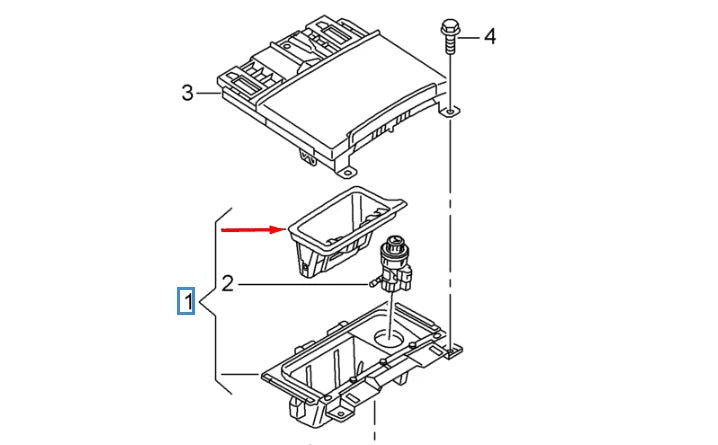 NEW AUDI A7 4G CENTER CONSOLE ASHTRAY 4G8857406CHK2  4G8857406C HK2
