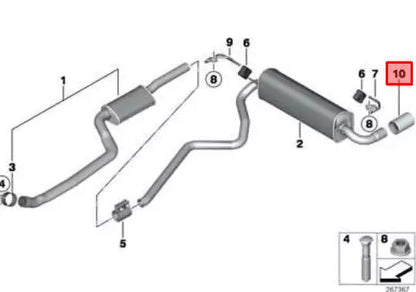 NEW BMW 1 F20 EXHAUST CHROME TAIL PIPE TRIM 18307622764 ORIGINAL