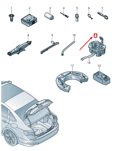 NEW VOLKSWAGEN JETTA A7 MK7 REAR BOOT FOAM TOOL BOX 5GM012115L ORIGINAL