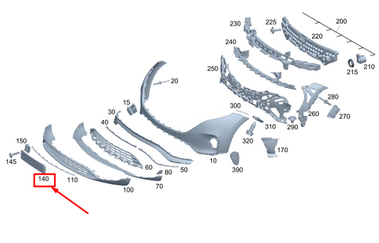 new mercedes-benz eqc front bumper license plate holder a2938808500 original