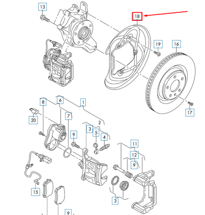 NEW AUDI Q7 4M REAR RIGHT BRAKE DISC PROTECTION 4M0615612C ORIGINAL
