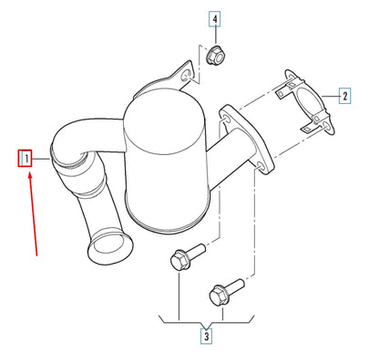 NEW AUDI A3 8P EXHAUST RECIRCULATION PIPE 1K0253120 ORIGINAL