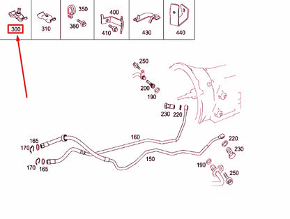 NEW MERCEDES-BENZ C W204 TRANSMISSION OIL LINE CLAMP A0009952032 ORIGINAL