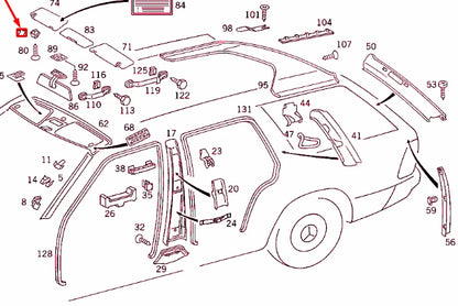 NEW MERCEDES-BENZ E W124 SUN VISOR SUPPORT CLIP A12681000128326 ORIGINAL