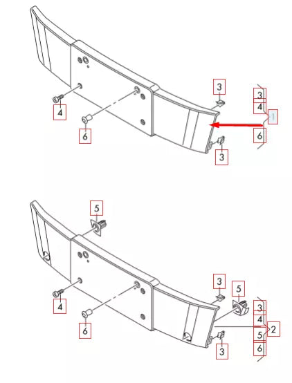 NEW AUDI A3 8PA FRONT BUMPER LICENSE PLATE HOLDER 8V3807287A 1QP
