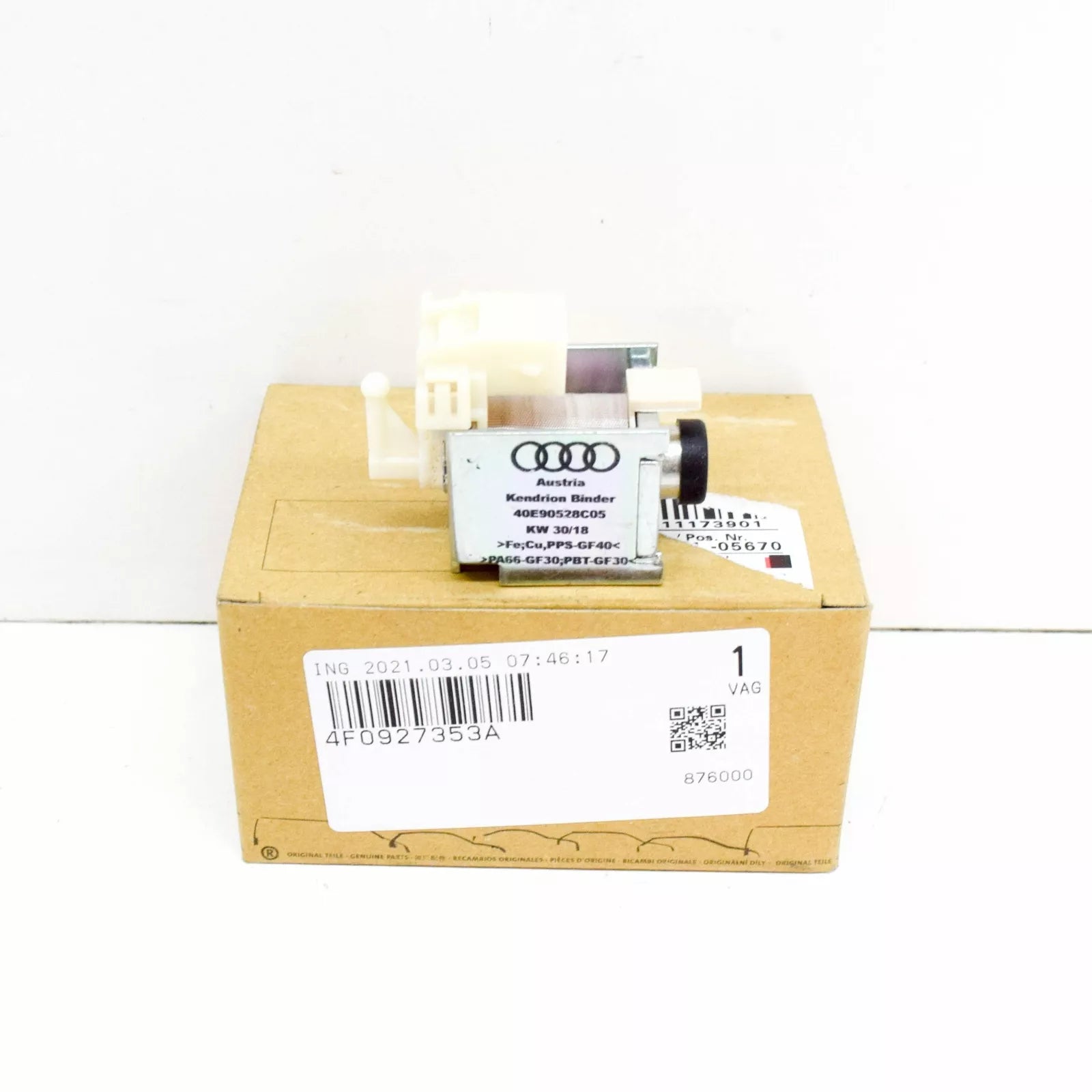 NEW AUDI A6 C6 SHIFT INTERLOCK SOLENOID ELECTROMAGNET 4F0927353A