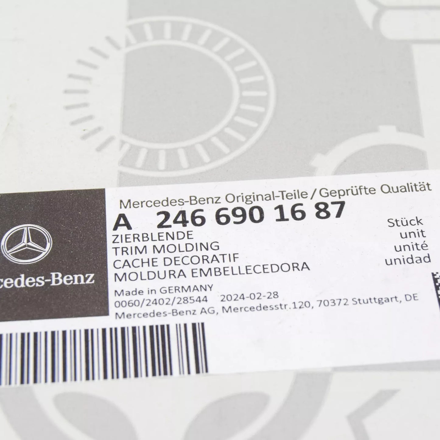 NEW MERCEDES-BENZ B W246 RIGHT WINDOW TRIANGLE TRIM A2466901687 ORIGINAL