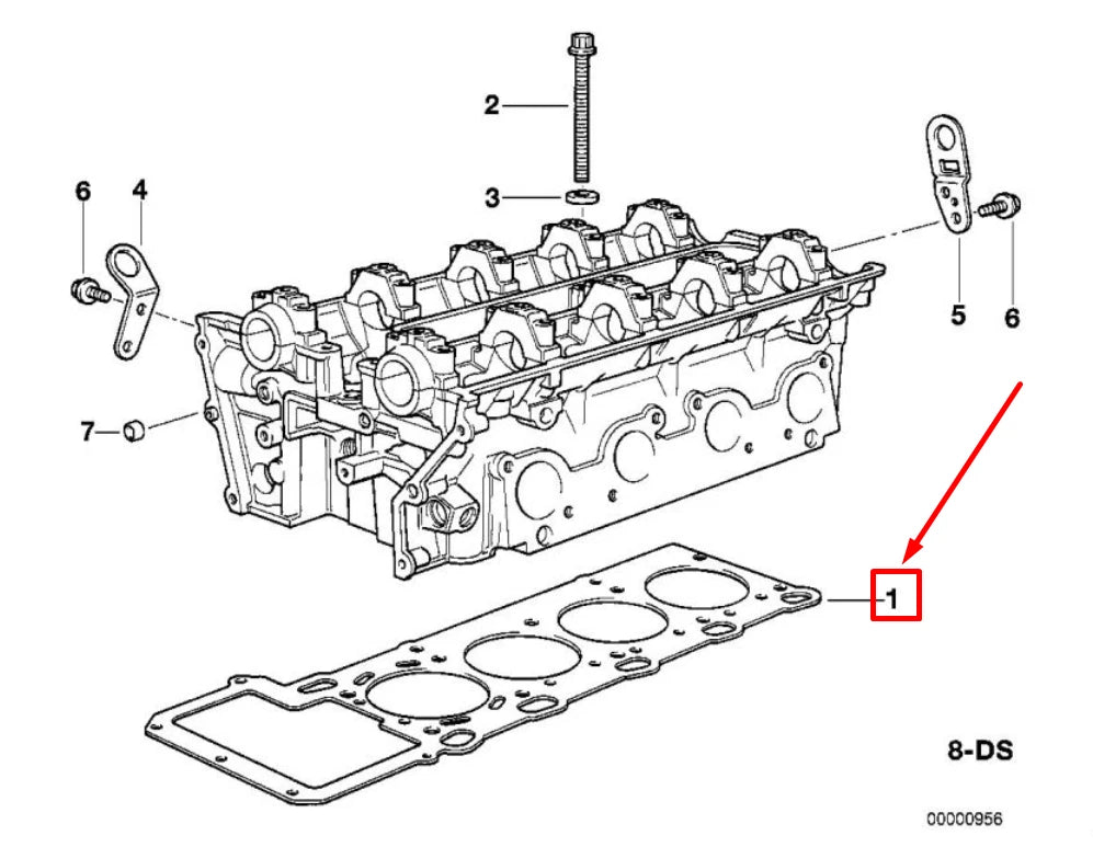 NEW BMW 5 E39 CYLINDER HEAD GASKET 11121741469 1741469 ORIGINAL