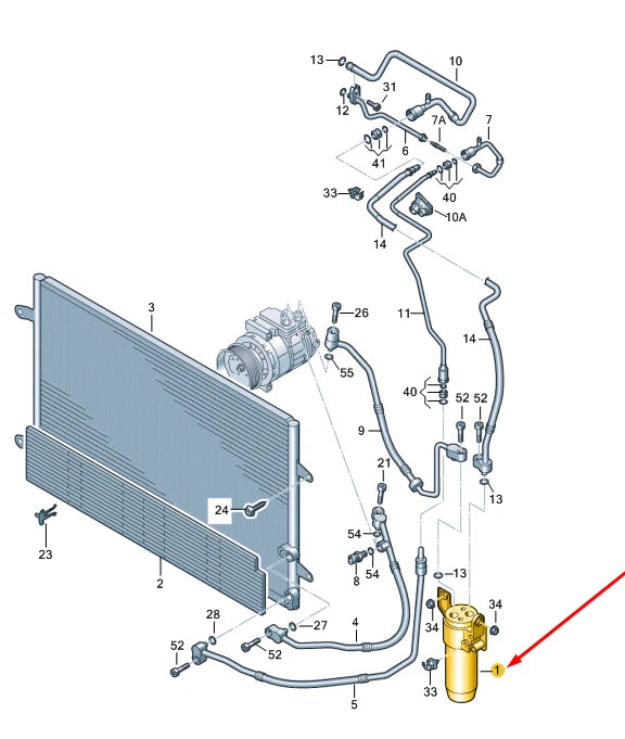 NEW VW PHAETON 3D A/C CONDENSER DRIER 3D0820189D