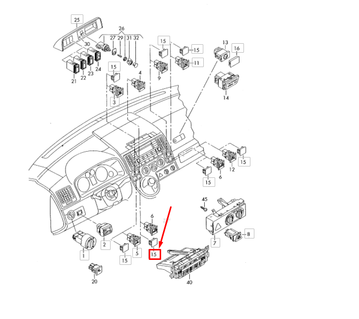 new vw transporter t5 dashboard dummy cover 7h09596239b9 original