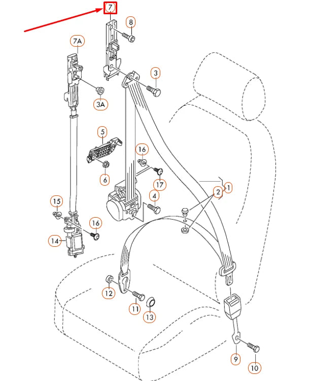 NEW AUDI A4 B8 FRONT SEAT ADJUSTMENT FITTING 8K0857833C