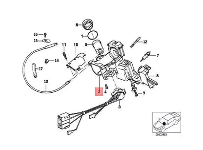NEW BMW Z3 E36 INTERLOCK STEERING LOCK 32321095826 ORIGINAL