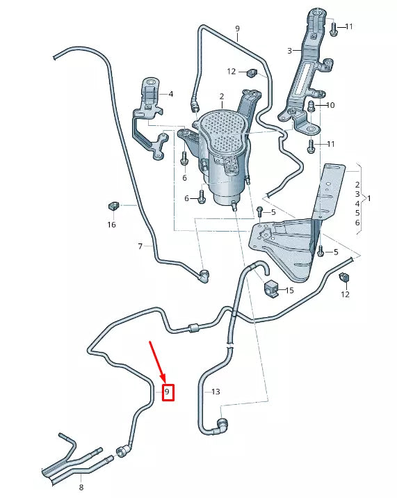 NEW AUDI Q7 4M REAR RIGHT ENGINE BREATHER LINE 4M0201995K