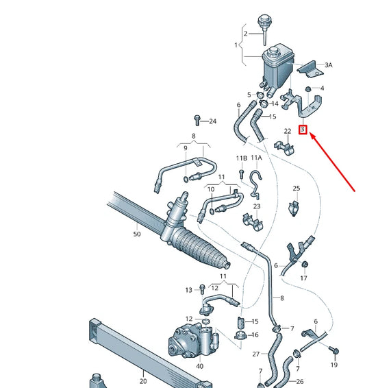 NEW VW TOUAREG 7P MK2 STEERING OIL CONTAINER BRACKET 7P0422493