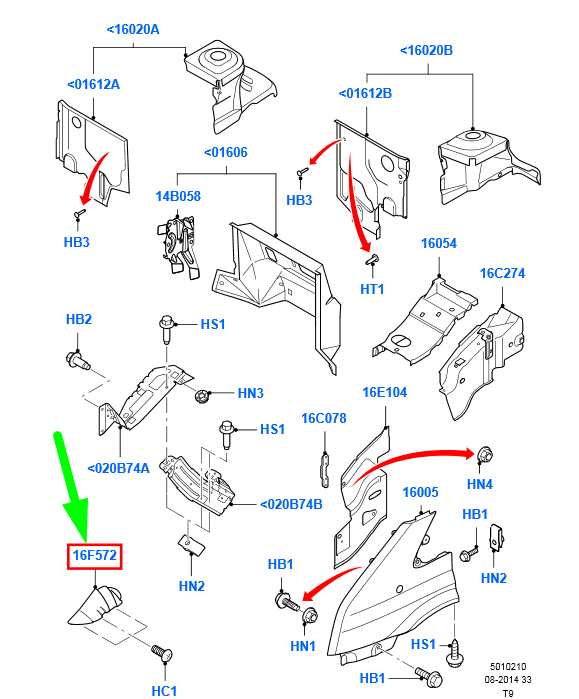 new ford transit mk3 front left fender dash panel splash shield 1371873 original