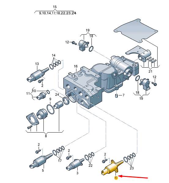 new audi r8 42 solenoid valve 086927331b original