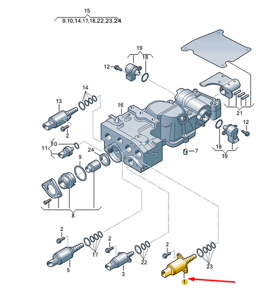 new audi r8 42 solenoid valve 086927331b original