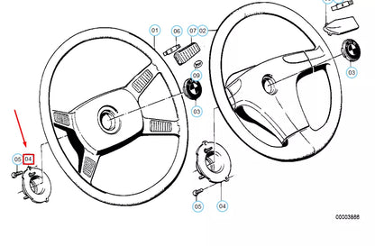 NEW BMW 3 E30 STEERING WHEEL SLIP RING 32331152896 1152896