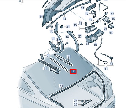 NEW AUDI A6 C8 LEFT SIDE TAILGATE GAS STRUT 4K5827919 ORIGINAL