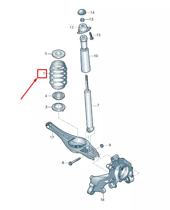 NEW AUDI Q2 GA REAR COIL SPRING 5QF511115CQ