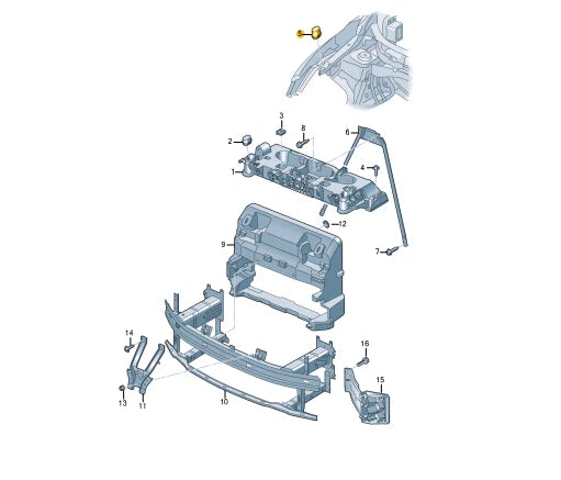 NEW VOLKSWAGEN ID.4 E21 FRONT LOCK CARRIER STOP BUFFER MOUNT 11A805367 ORIGINAL