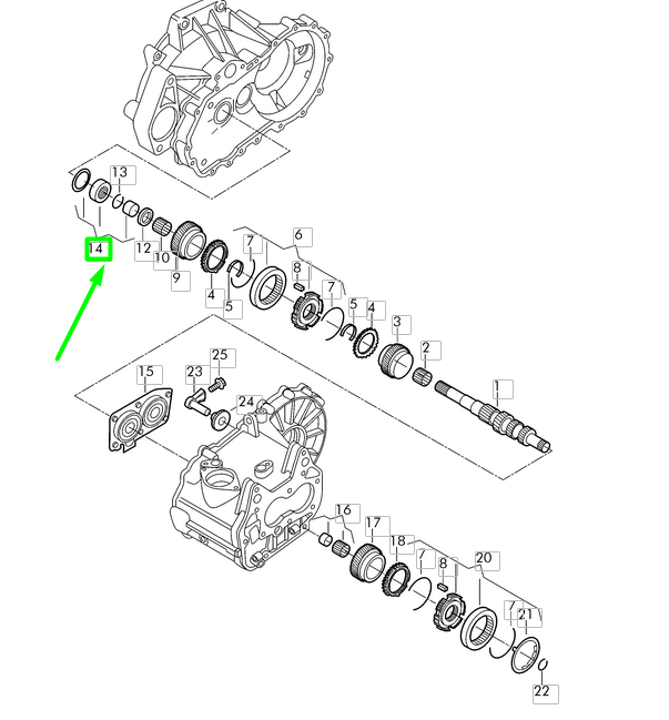 new volkswagen passat b8 3g gearbox roller sleeve 02t311375k original