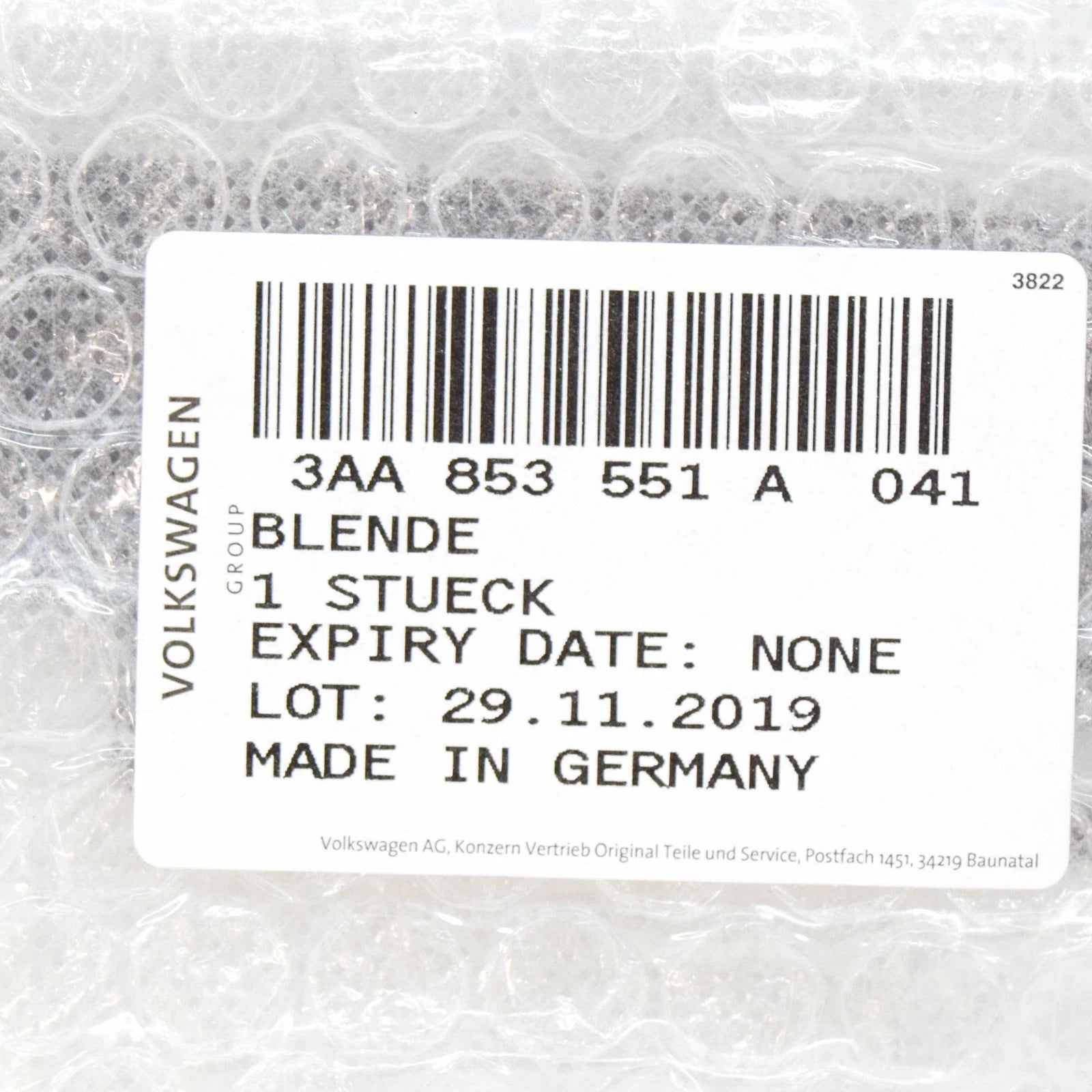 NEW VW PASSAT B7 R-LINE FRONT BUMPER VENT GRILLE TRIM 3AA853551A041