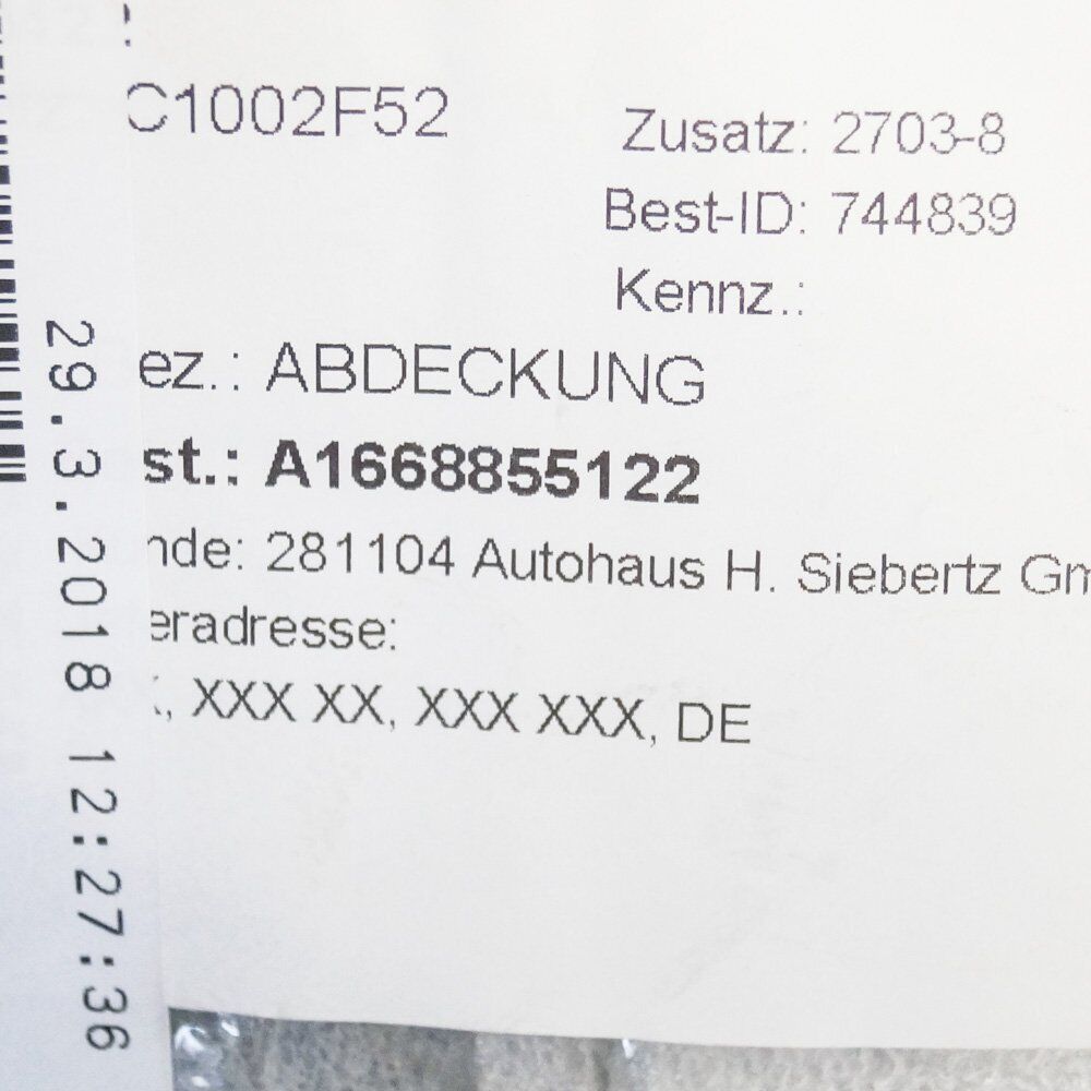 NEW MERCEDES-BENZ GL-CLASS X166 FRONT BUMPER TOW COVER A1668855122 2015 ORIGINAL