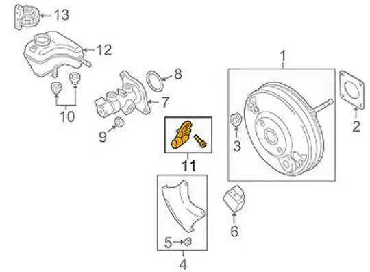 NEW VOLKSWAGEN GOLF MK7 BRAKE LIGHT SWITCH 5G0698459