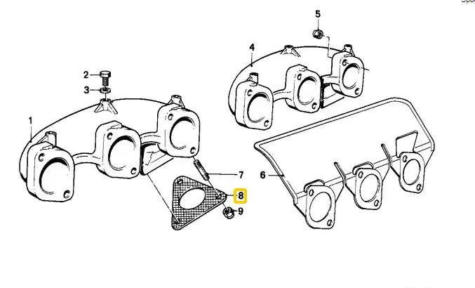 NEW BMW 3 E30 EXHAUST MANIFOLD GASKET ASBESTOS FREE 11761711717 ORIGINAL