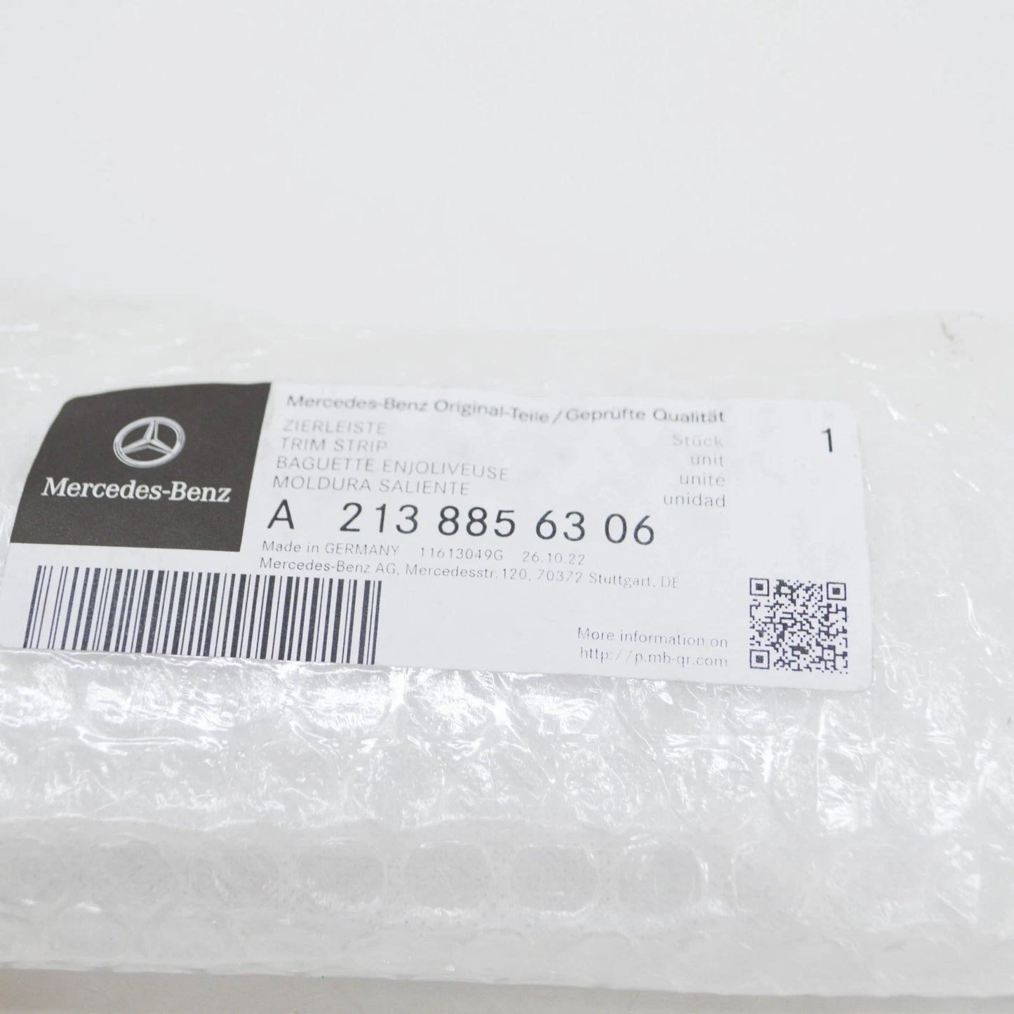 NEW MERCEDES-BENZ E C238 FRONT BUMPER LEFT TRIM STRIP A2138856306 ORIGINAL