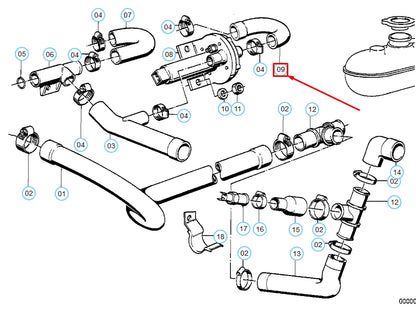 NEW BMW 5 E28 COOLING SYSTEM WATER HOSE ELBOW 11631272626 ORIGINAL