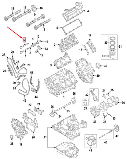 NEW AUDI A4 AVANT B8 ENGINE INTAKE VALVE 059109601G ORIGINAL