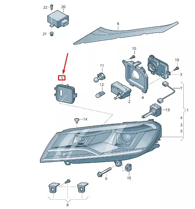 NEW VW TOUAREG 7P MK2 FRONT LEFT HEADLAMP COVER CAP 7P6941607A